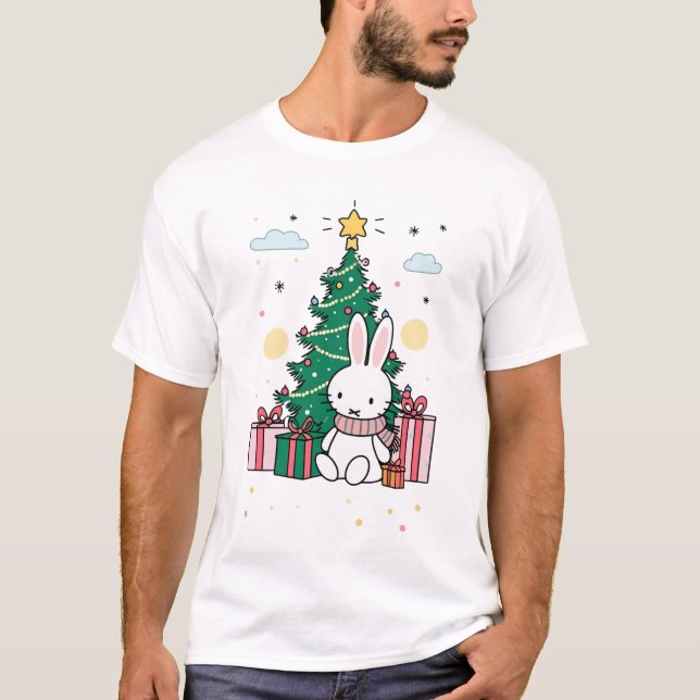 Miffy on Christmas Morning  T-Shirt (Front)