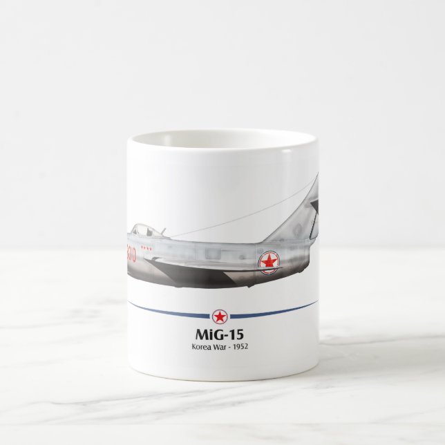 MiG-15 “Fagot” - War of Korea - 1952 Coffee Mug (Center)