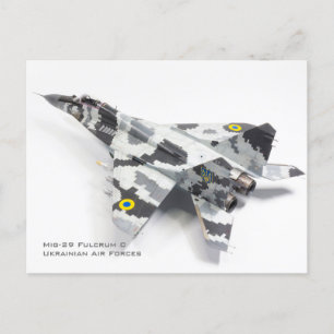 Mig-29 Fulcrum C Ukrainian Air Forces Postcard