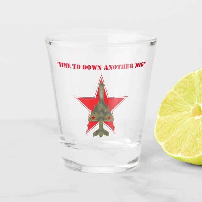 Mig Shoot Down Shot Glass (Front)