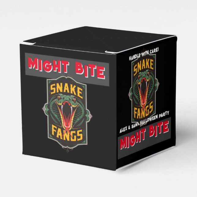 MIGHT BITE Snake Fang Halloween Party Spooky Candy Favour Box (Front Side)