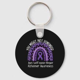 Might Not Remember Alzheimerheimer's Awareness Mon Key Ring