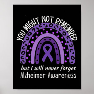 Might Not Remember Alzheimerheimer's Awareness Mon Poster