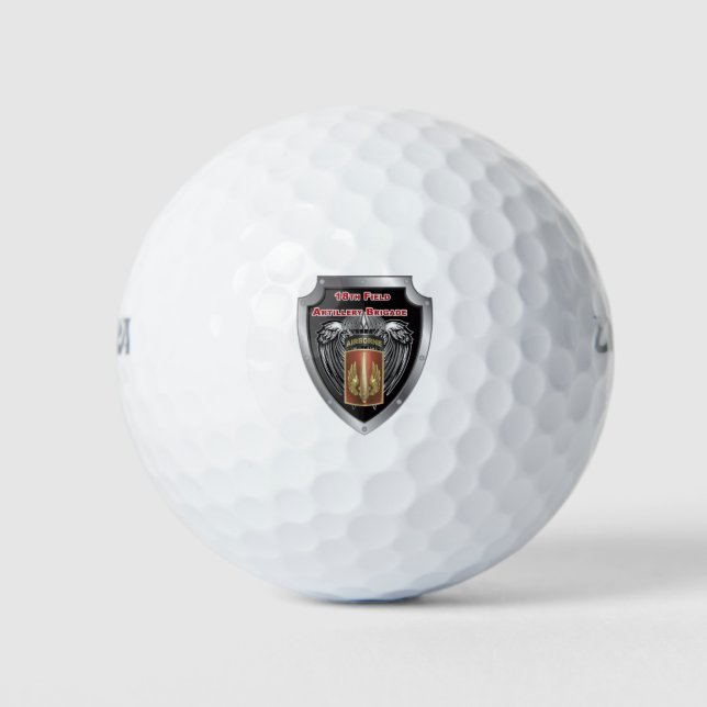 Mighty 18th Field Artillery Brigade Airborne Golf Balls (Front)