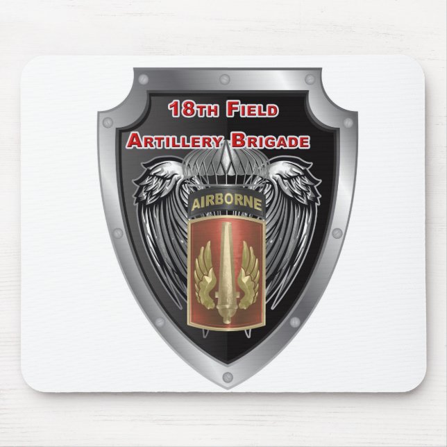 Mighty 18th Field Artillery Brigade Airborne Mouse Mat (Front)