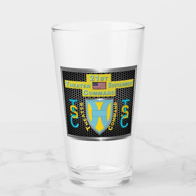 Mighty 21st Theatre Sustainment Command Glass (Front)