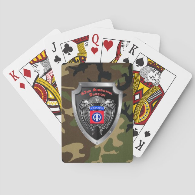 Mighty 82nd Airborne Division Playing Cards (Back)
