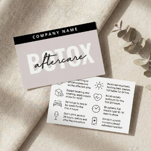 Mighty Botox  Aftercare Card