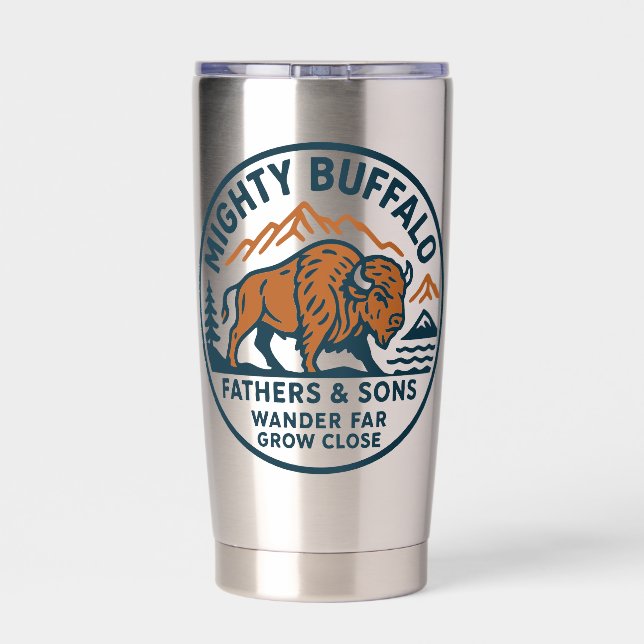 Mighty Buffalo tumbler (Back)