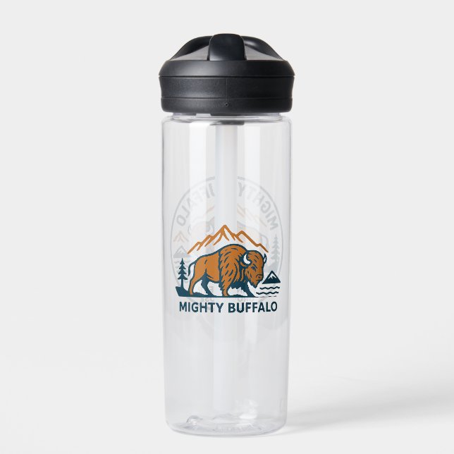 Mighty Buffalo tumbler Water Bottle (Front)