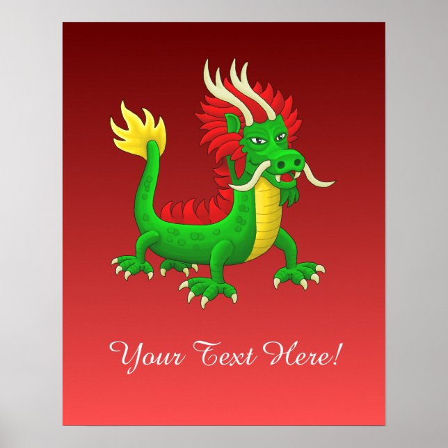 Mighty Chinese Azure Dragon Poster (Front)