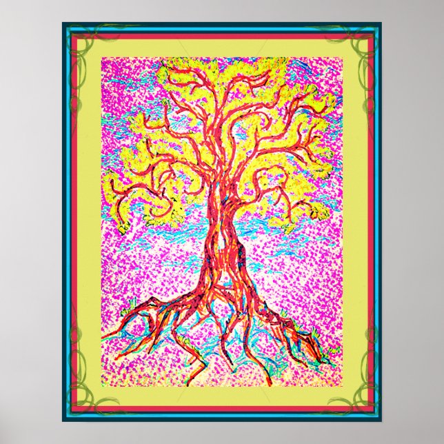 Mighty Colourful Tree Poster (Front)