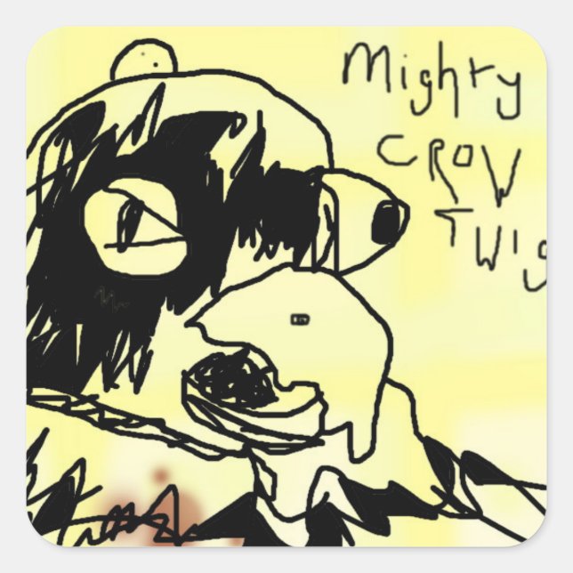 Mighty Crowtwig Square Sticker (Front)