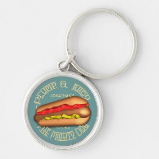 Mighty Dog Hotdog Personalised Key Ring
