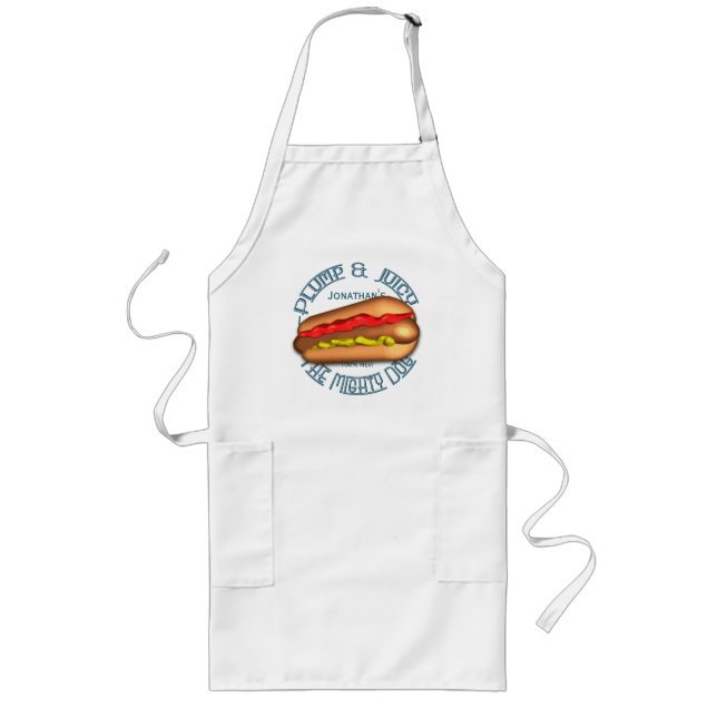 Mighty Dog Hotdog Personalised Long Apron (Front)