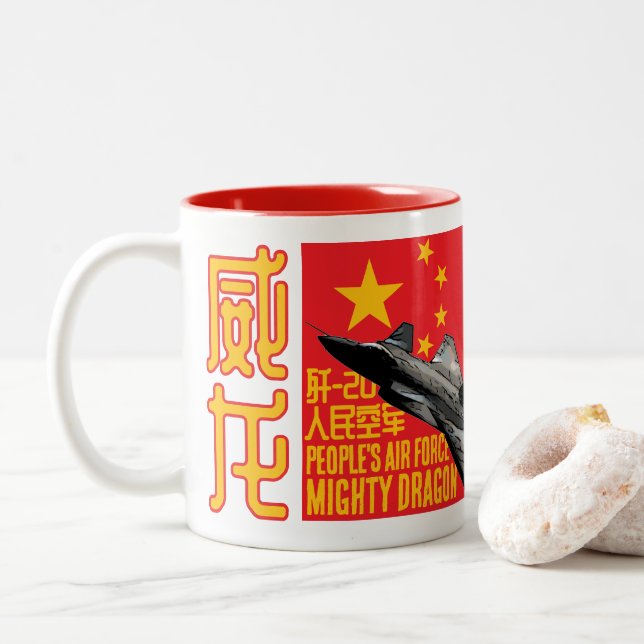 Mighty Dragon Two-Tone Coffee Mug (With Donut)