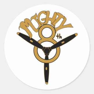 Mighty Eighth Army Air Force Round Sticker