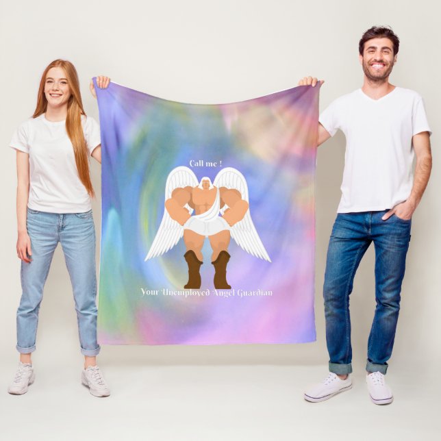 Mighty Guardian rainbow kids' fleece blanket (In Situ)