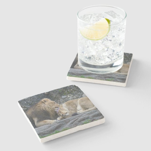 Mighty Lion Love Stone Coaster (Side)