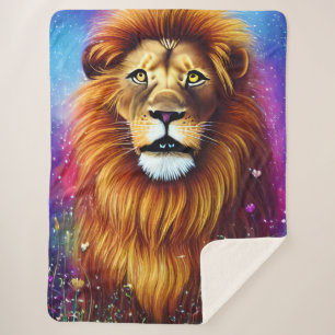 Mighty Lion Sherpa Blanket