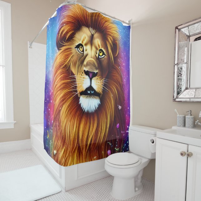 Mighty Lion Shower Curtain (In Situ)