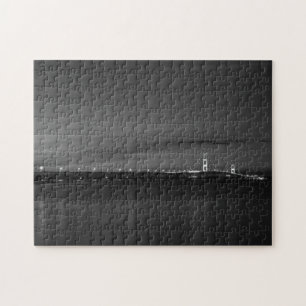 Mighty Mac At Night Pano Grayscale Jigsaw Puzzle