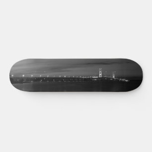 Mighty Mac At Night Pano Grayscale Skateboard