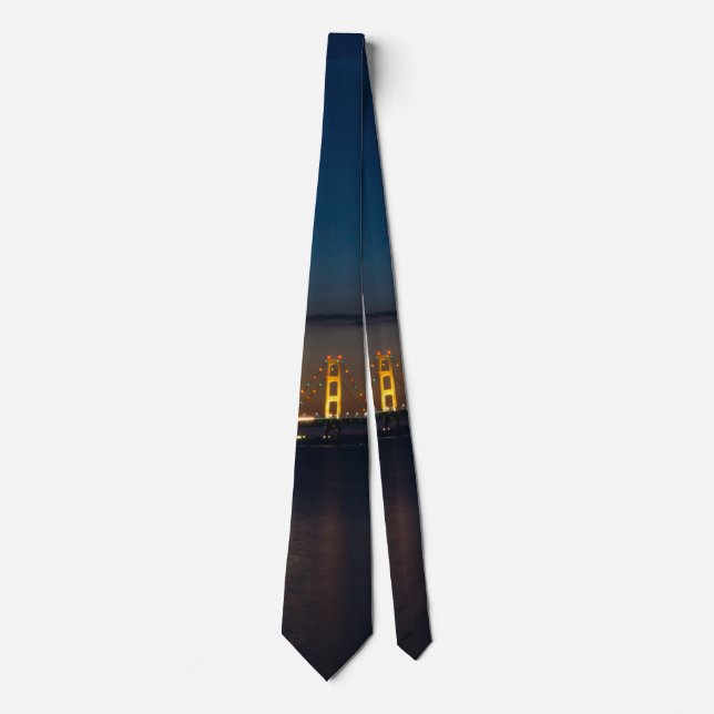 Mighty Mac At Night Pano Neck Tie (Front)