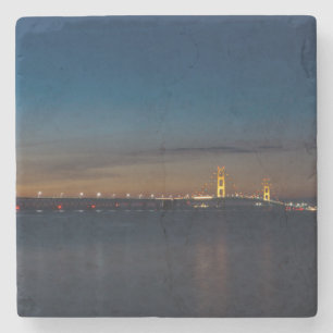 Mighty Mac At Night Pano Stone Coaster