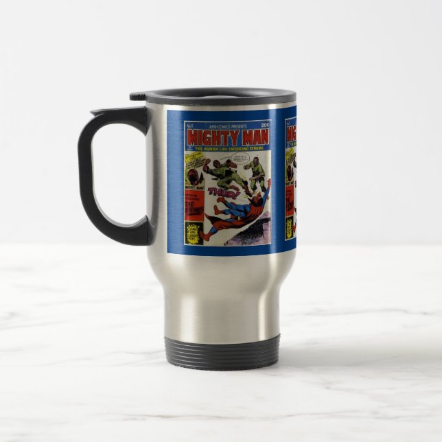 Mighty Man 1 Travel Mug (Left)