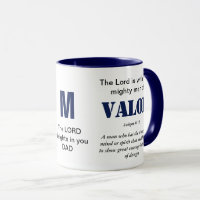 MIGHTY MAN OF VALOR Christian Blue Monogram