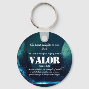 MIGHTY MAN OF VALOR   Christian Key Ring