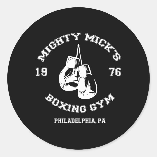 Mighty Mick'S Boxing Gym 1976 Classic Round Sticker (Front)