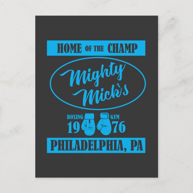 Mighty Mick's Boxing Gym Gift Vintage Philly Boxer Postcard (Front)