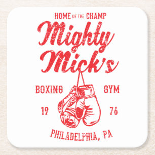 Mighty Mick's Boxing Gym Vintage Philly Coaster