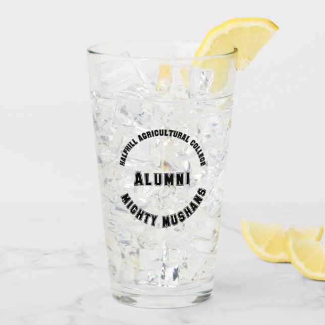 Mighty Mushans Alumni Glass Tumbler (Back Ice)