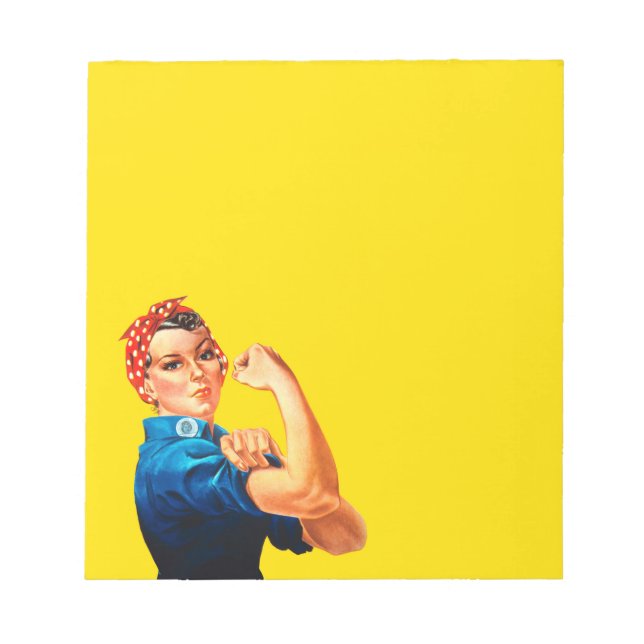 Mighty Rosie The Riveter Retro Style Notepad (Front)