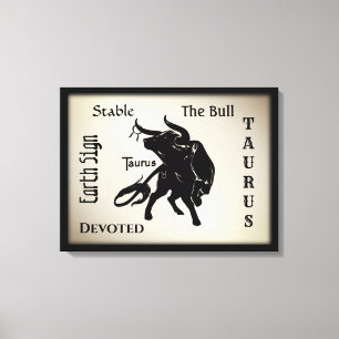 Mighty Taurus the Bull Zodiac Canvas Print