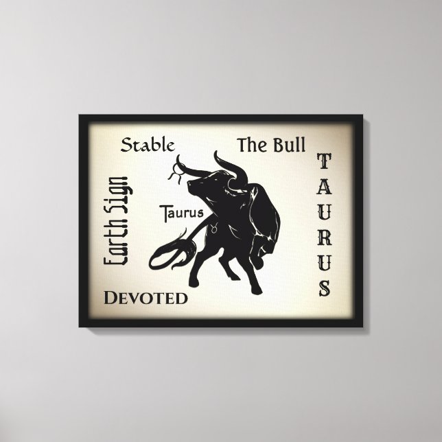 Mighty Taurus the Bull Zodiac Canvas Print (Front)