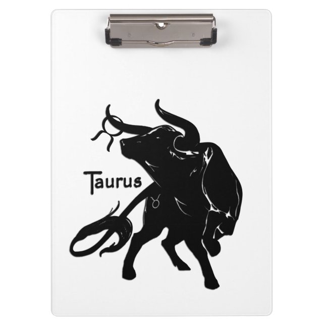 Mighty Taurus the Bull Zodiac Clipboard (Front)