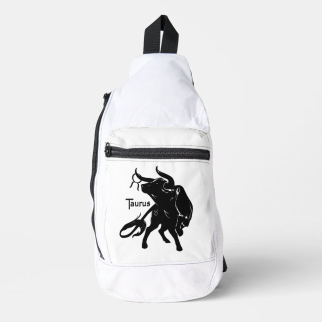 Mighty Taurus the Bull Zodiac Sling Bag (Front)