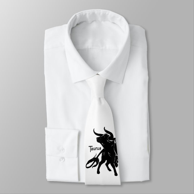 Mighty Taurus the Bull Zodiac Welcome Tie (Tied)