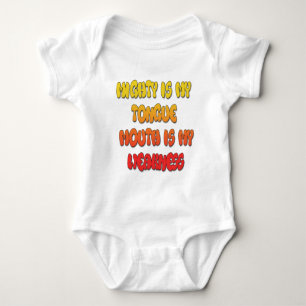 Mighty Tongue Weak Mouth pic Baby Bodysuit