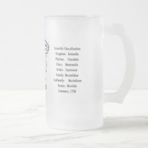 Mighty Weasel Frosted Glass Beer Mug