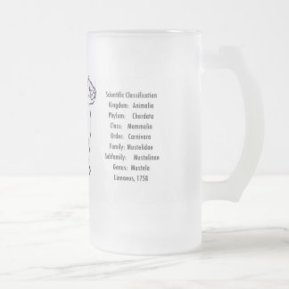 Mighty Weasel Frosted Glass Beer Mug