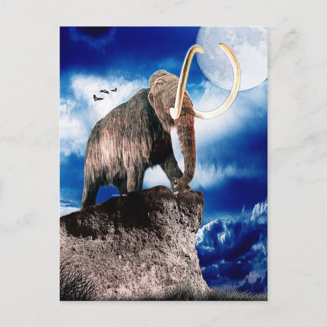 Mighty Wooly Mammoth Postcard (Front)