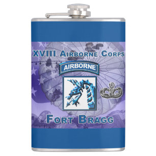 Mighty XVIII Airborne Corps Hip Flask