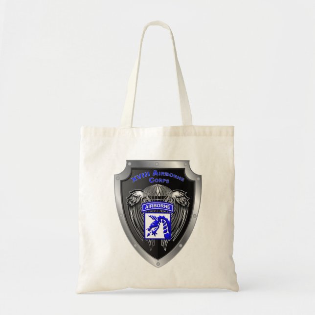 Mighty XVIII Airborne Corps Tote Bag (Front)