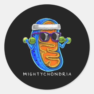 Mightychondria Cellular Biology Science Teacher Classic Round Sticker
