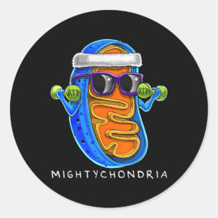 Mightychondria Cellular Biology Science Teacher Fu Classic Round Sticker